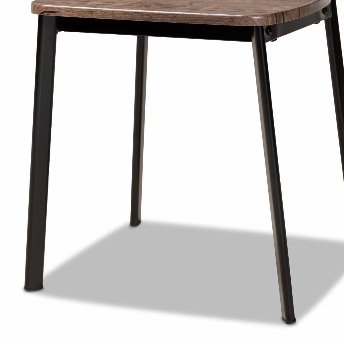 Brown Wood and Black Dining Chair Set of 4 Y956995