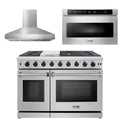48 in. Propane Gas Range, Range Hood, Microwave Drawer Z99374