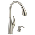 Single Handle Pull-Down Kitchen Faucet with Soap Dispenser, Stainless R4741