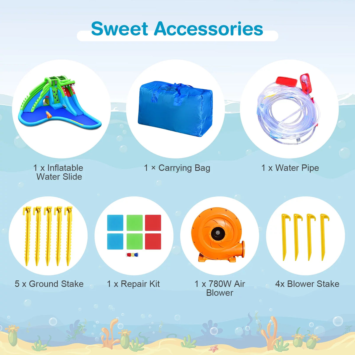 Inflatable Crocodile Water Slide Park with Pool L95665