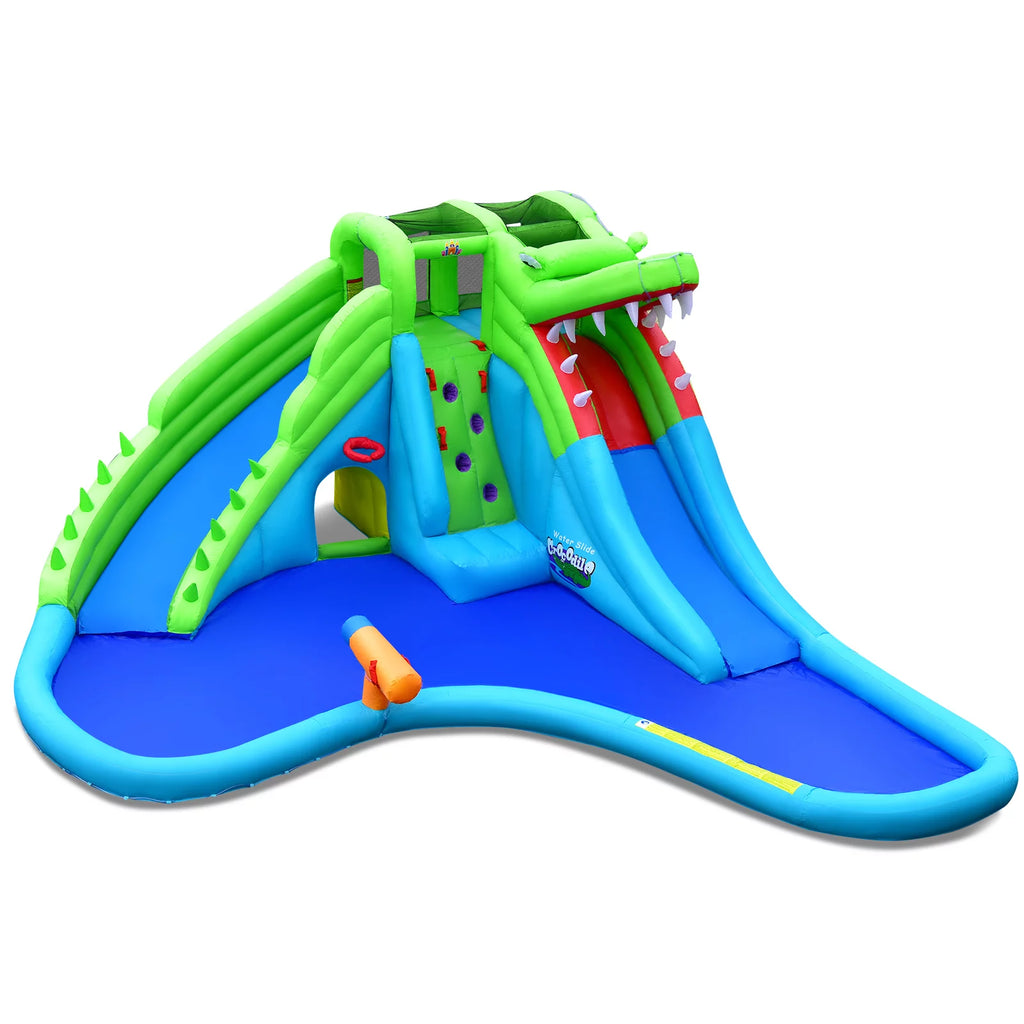 Inflatable Crocodile Water Slide Park with Pool L95665