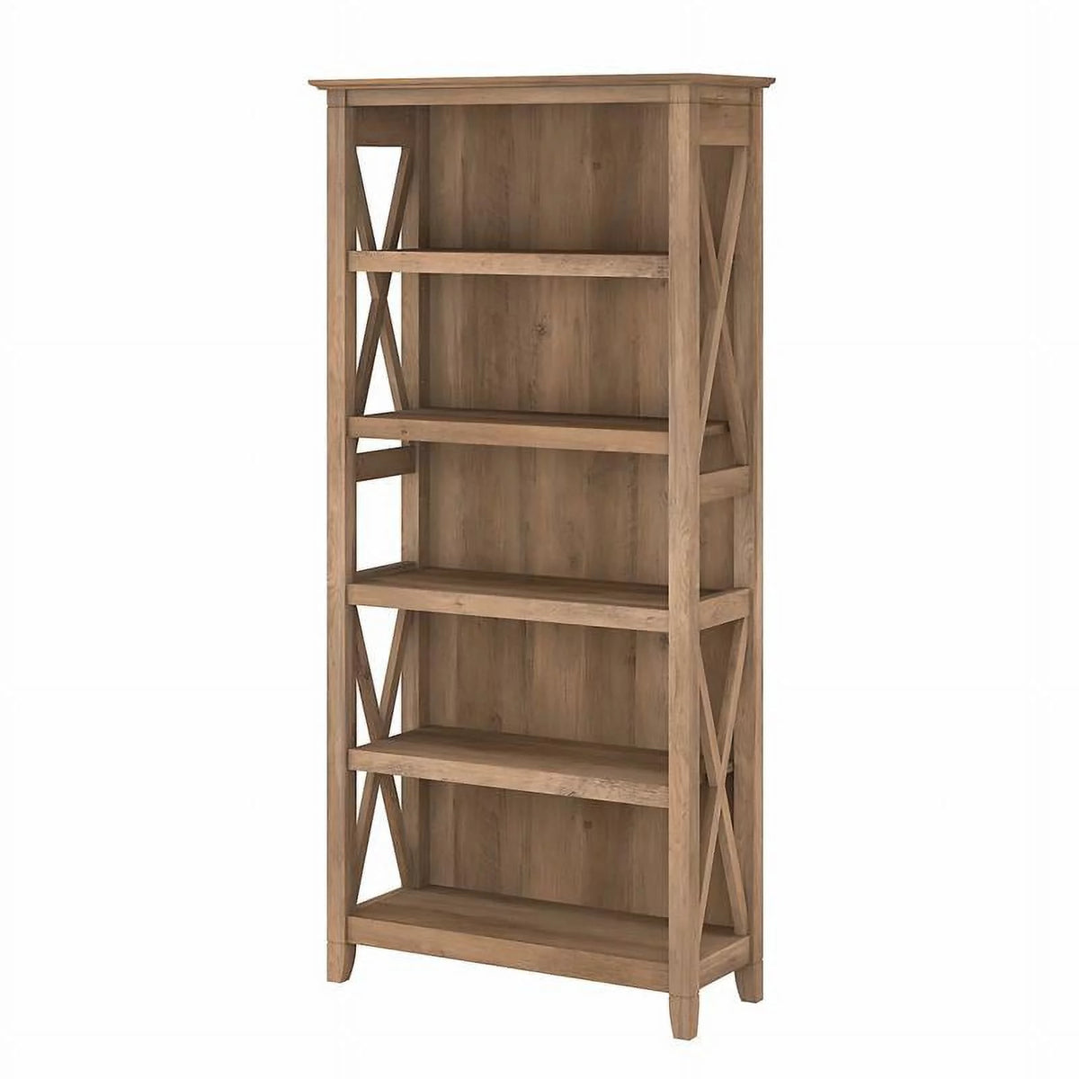 5-Shelf Reclaimed Pine Wood Bookcase C993