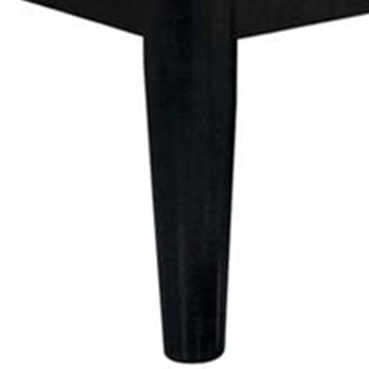 Black Wood Eastern King Size Bed with Panel Headboard L4770