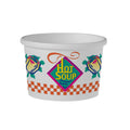Double-Sided Polyethylene-Coated Paper Food Container with Lid, 8-oz. Capacity Q849109