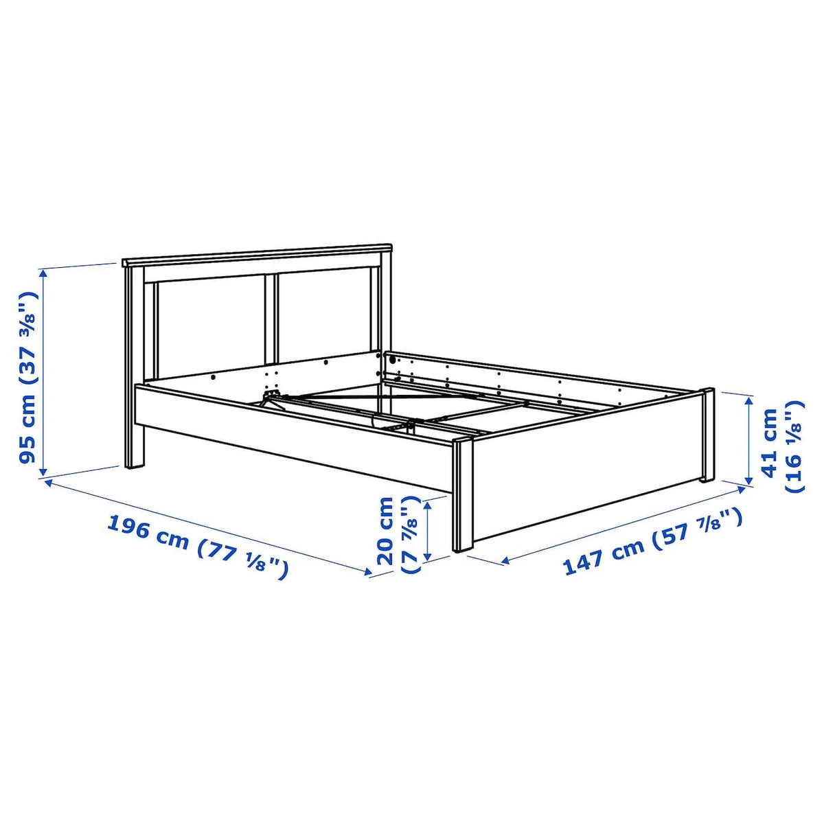 White Full/Double Bed Frame R99461