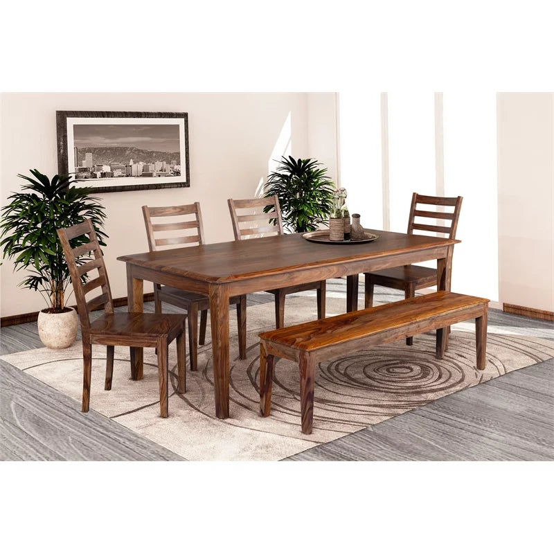 Solid Sheesham Wood Dining Table Brown I688407