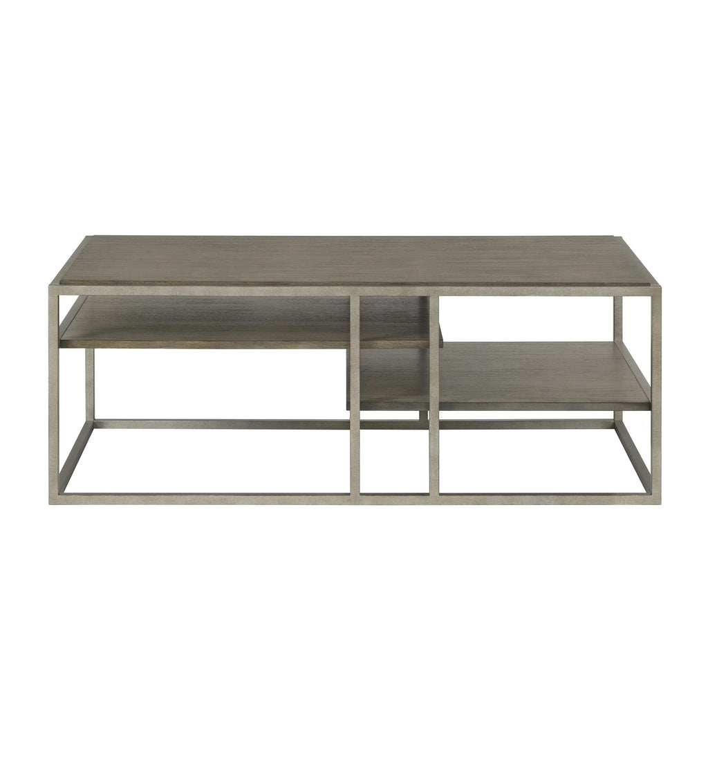 Wood Metal Coffee Table with Shelf H193
