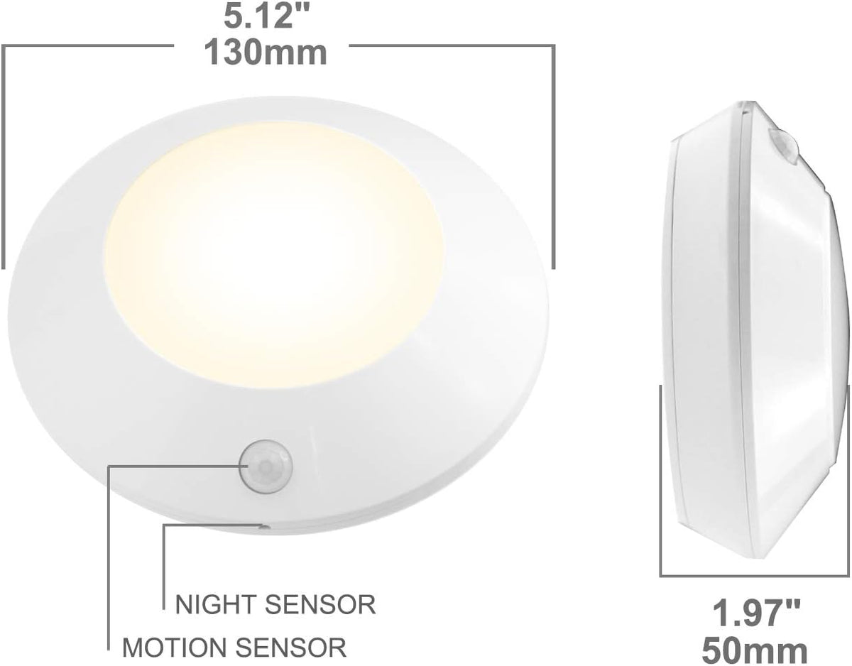 Motion Sensor Ceiling Light Cordless Battery Powered LED Warm White Light Z713