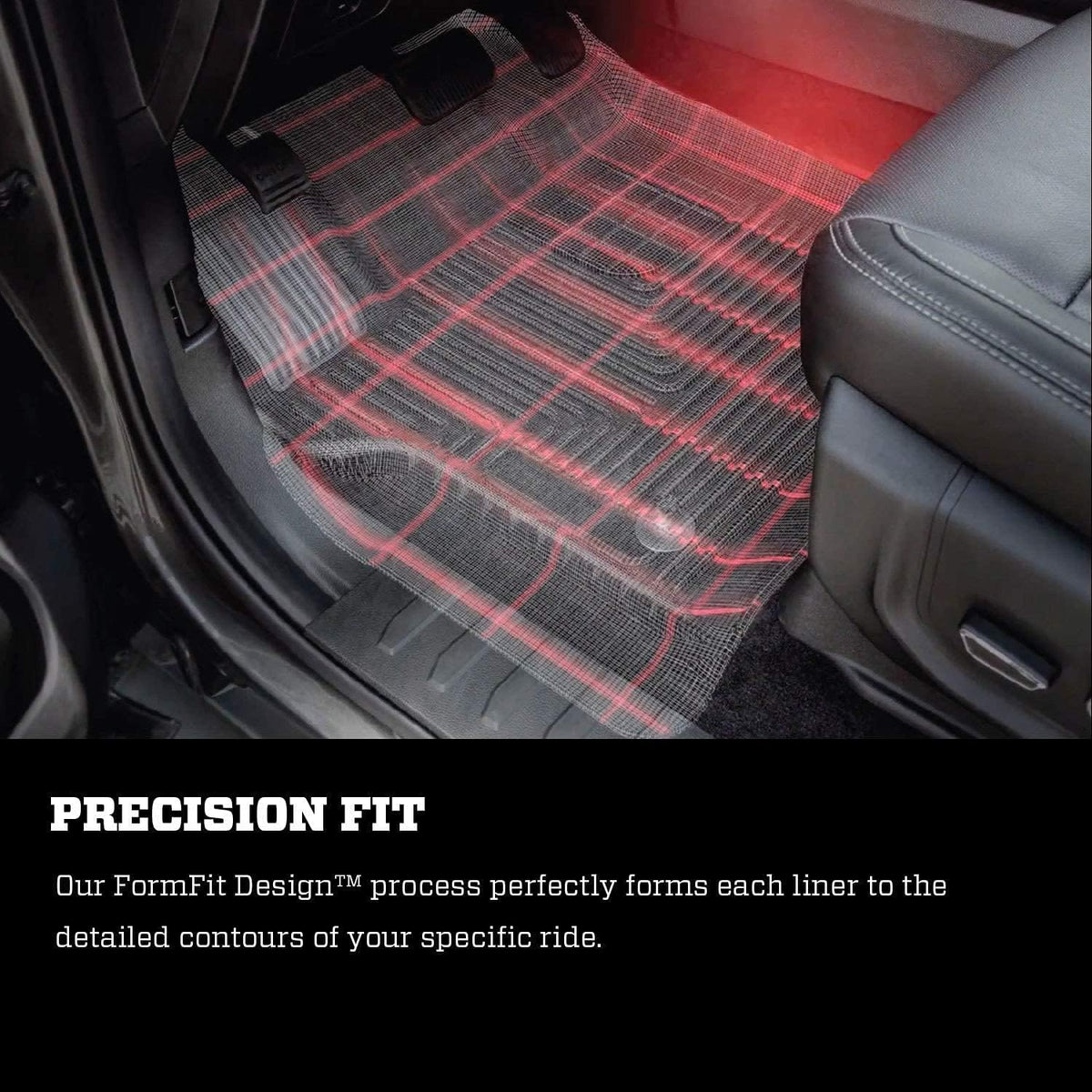 Black Front & 2nd Seat Floor Liners 3 Pcs B8566