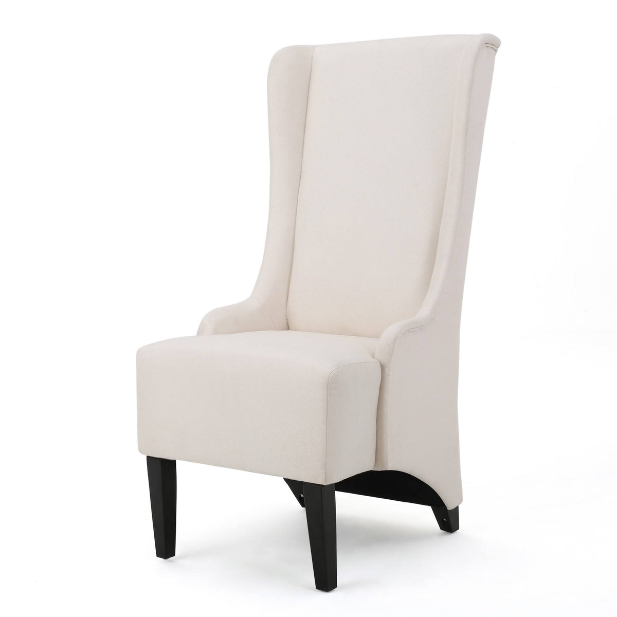 Beige High-Back Fabric Dining Chair C5028