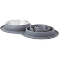 Silicone Slow Feeder Mat with Stainless Steel Bowl E4287