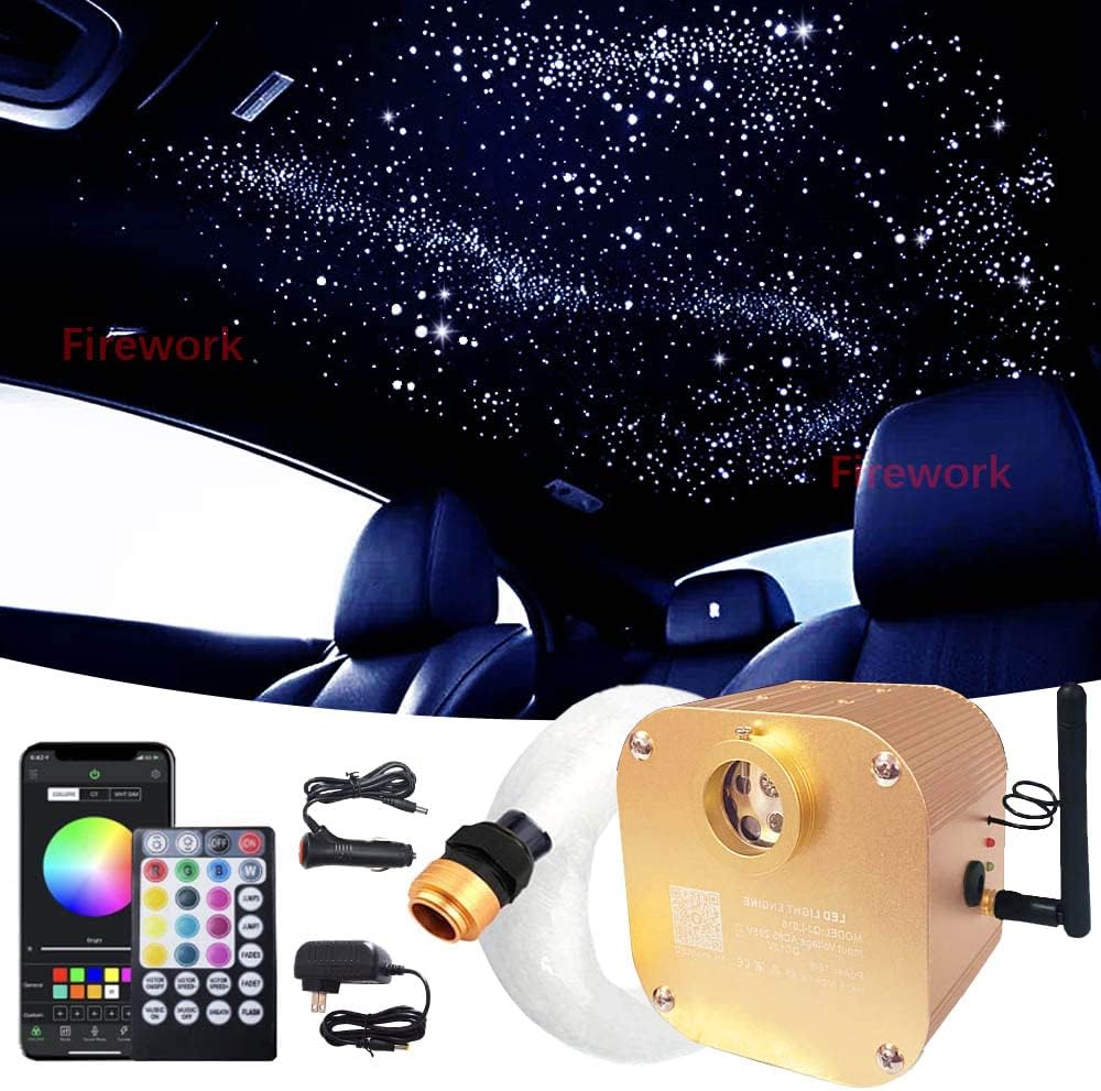Bluetooth 20W RGBW LED Headliner Light Kit with APP Remote, 900pcs 13.1ft Z7620