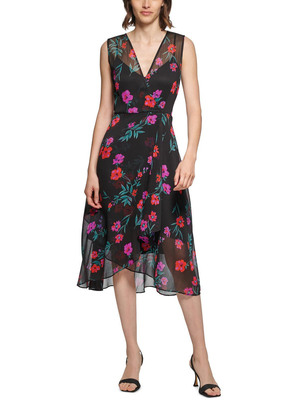 Surplice Midi Fit & Flare Dress P181