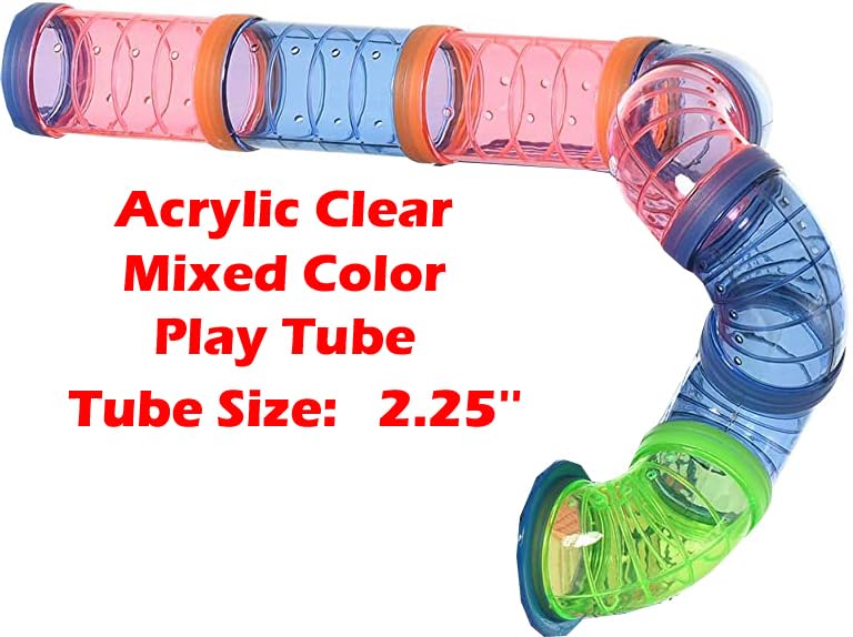 Large Twin Tower 5-Levels Crossing Tube Habitat Wire Animal Cage with Deep Base Q896605