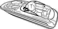 Styled-to-Fit Boat Cover for I/O Deck Boats with Walk Thru Windshield K78977