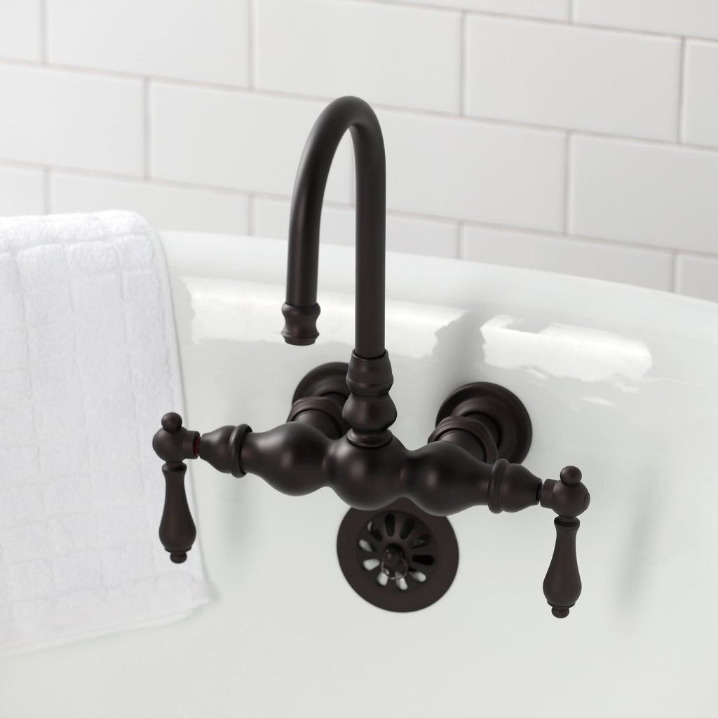 Wall Mount Clawfoot Tub Faucet Polished Chrome P6163