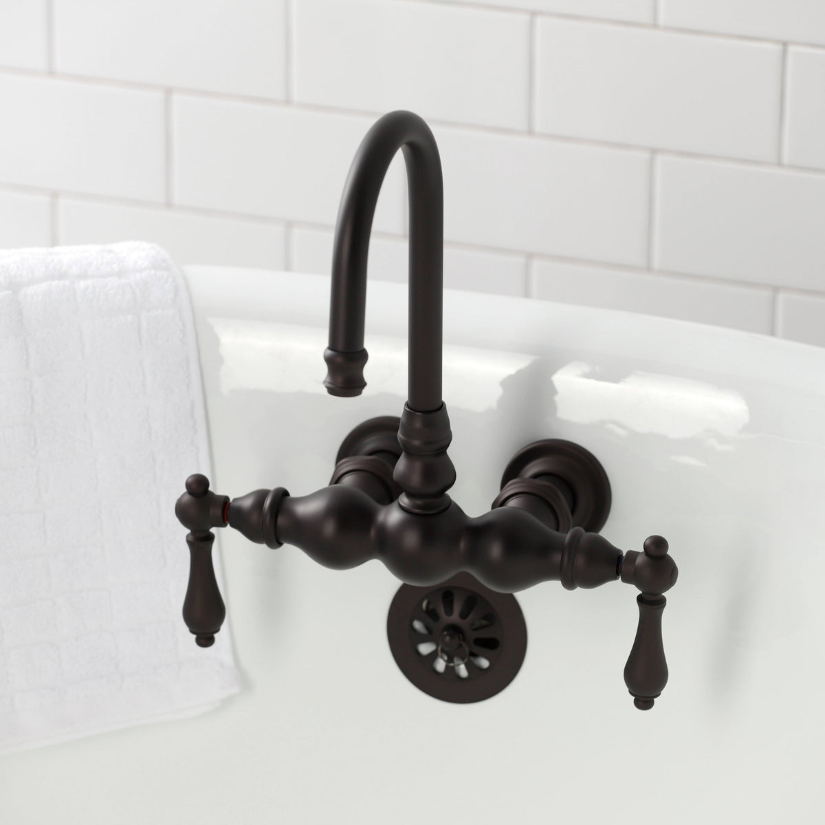 Wall Mount Clawfoot Tub Faucet Polished Chrome P6163