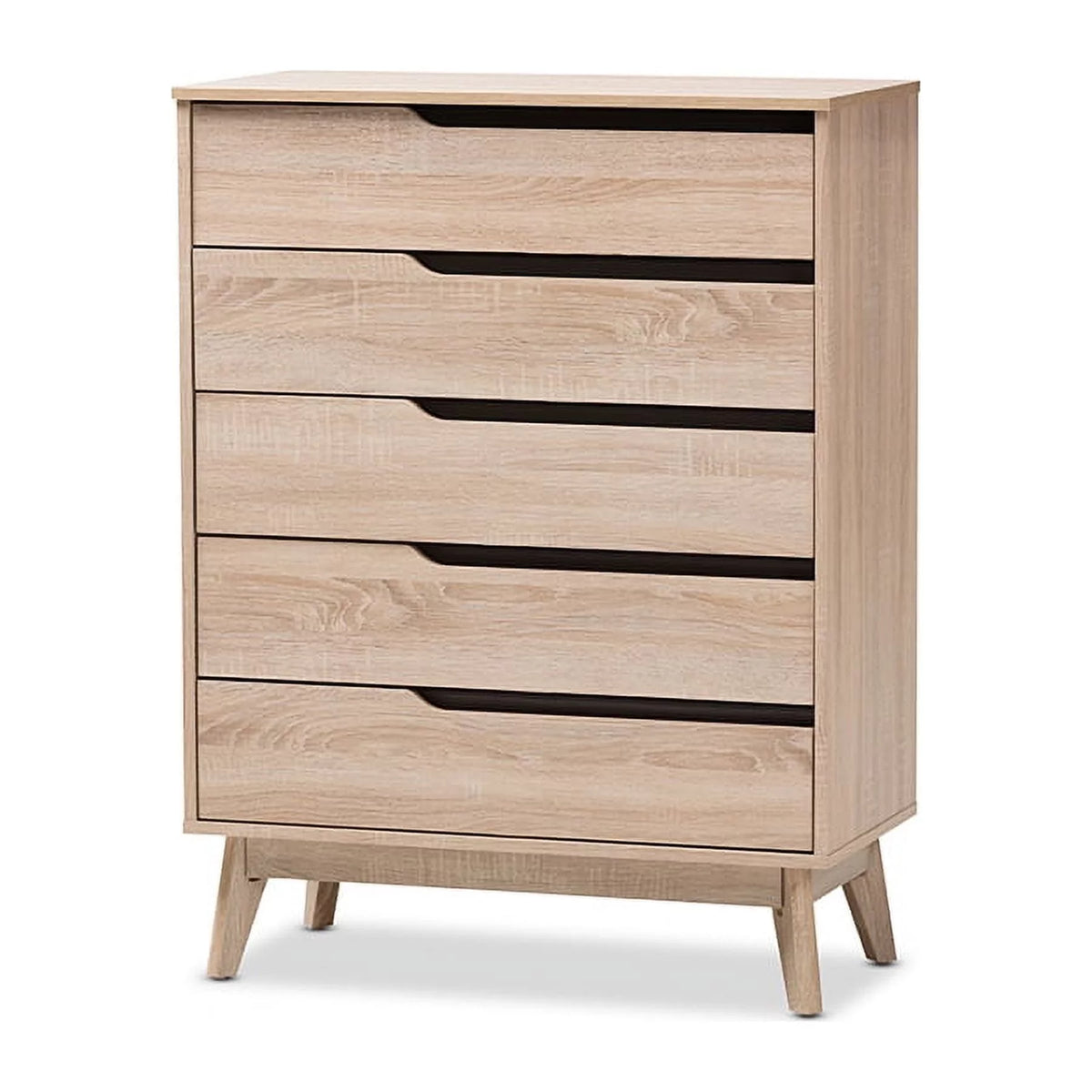 Oak and Grey Wood 5-Drawer Chest I6646