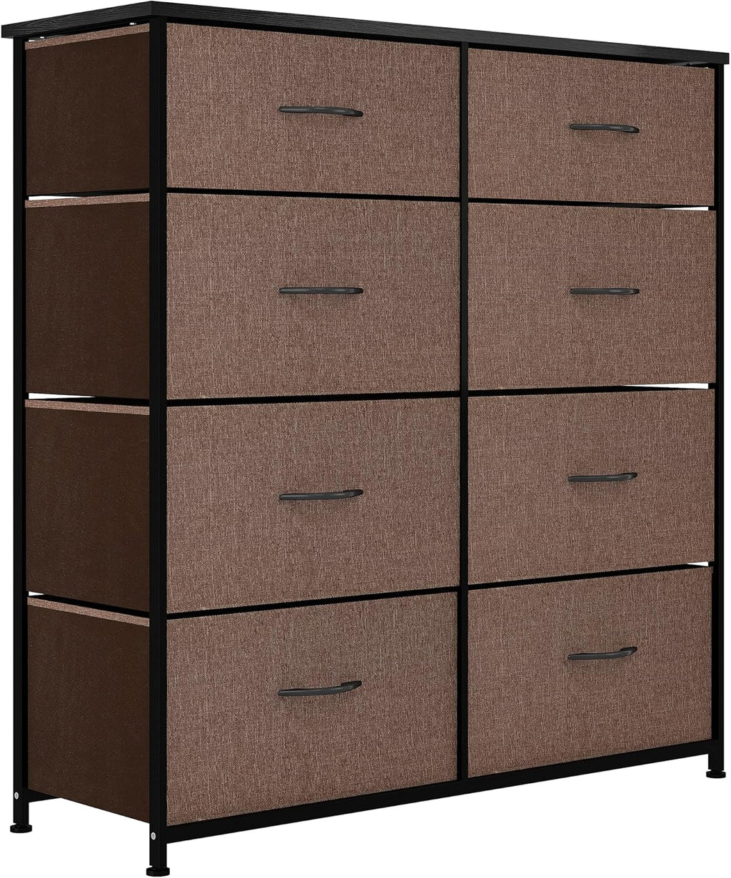 Dark Grey 8 Drawer Fabric Storage Tower G9101
