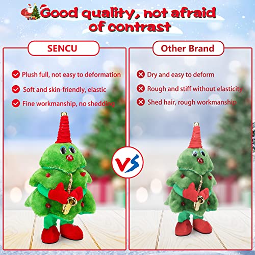 Singing Dancing Christmas Tree Plush Toy with Lights & 8 Music Carols O65350