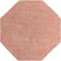 Rose Pink Solid Octagon Shag Area Rug V181