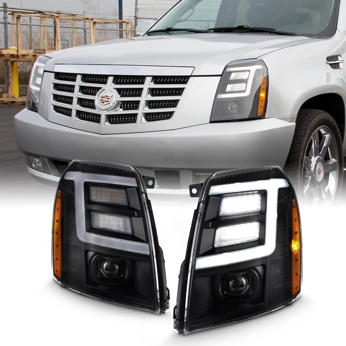 Black Housing Projector Headlight I51619