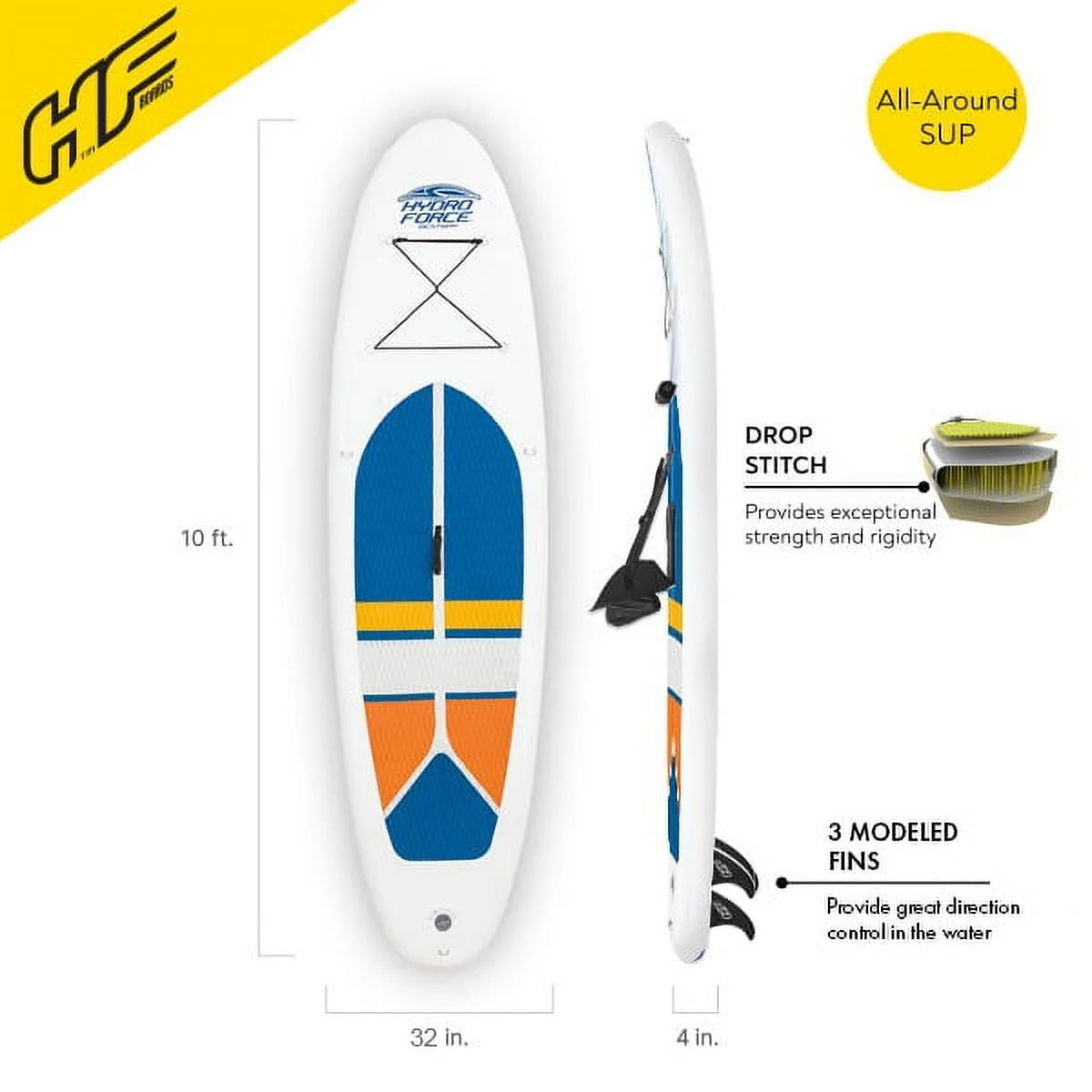 10' Inflatable Stand Up Paddle Board Kayak Set with Aluminum Oar E480106
