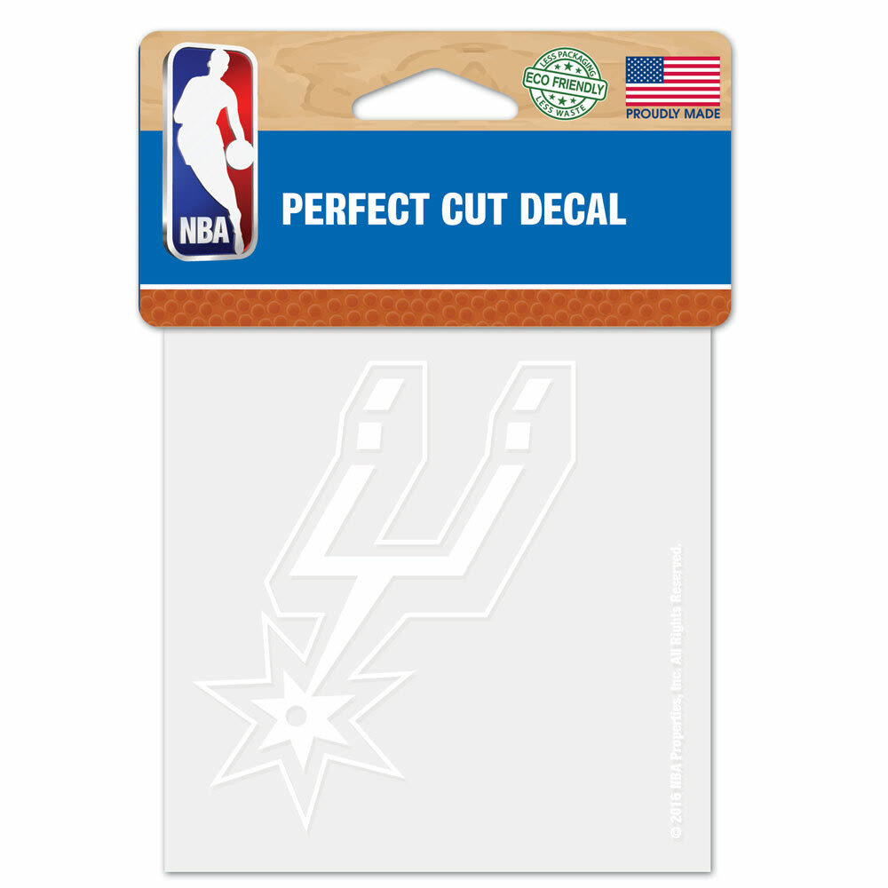White San Antonio Spurs Decal 4x4 H16711