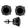 4ct 14k Black Gold Round Black Diamond Screw Back Studs Earrings M313611