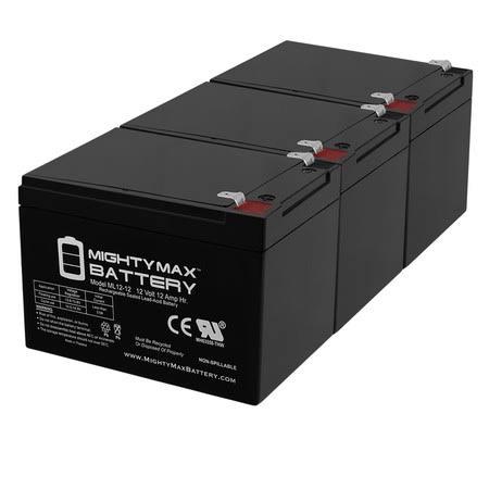 12V 12Ah SLA Battery 3 Pack V6928