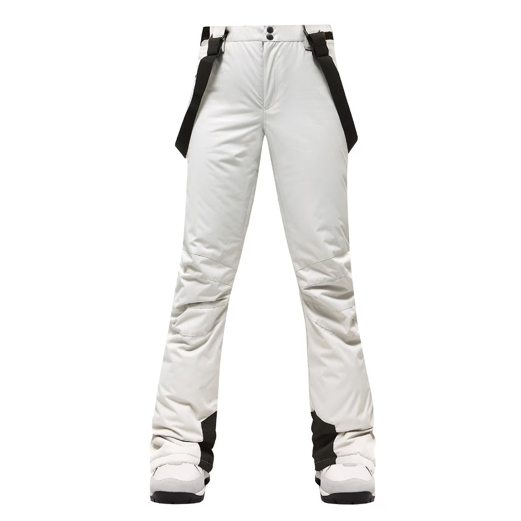 White Waterproof Insulated Snow Bib Trousers J768939
