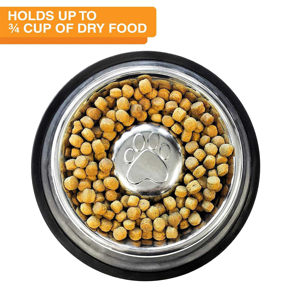 Stainless Steel Slow Feed Bowl Non-Tip & Non-Skid C491