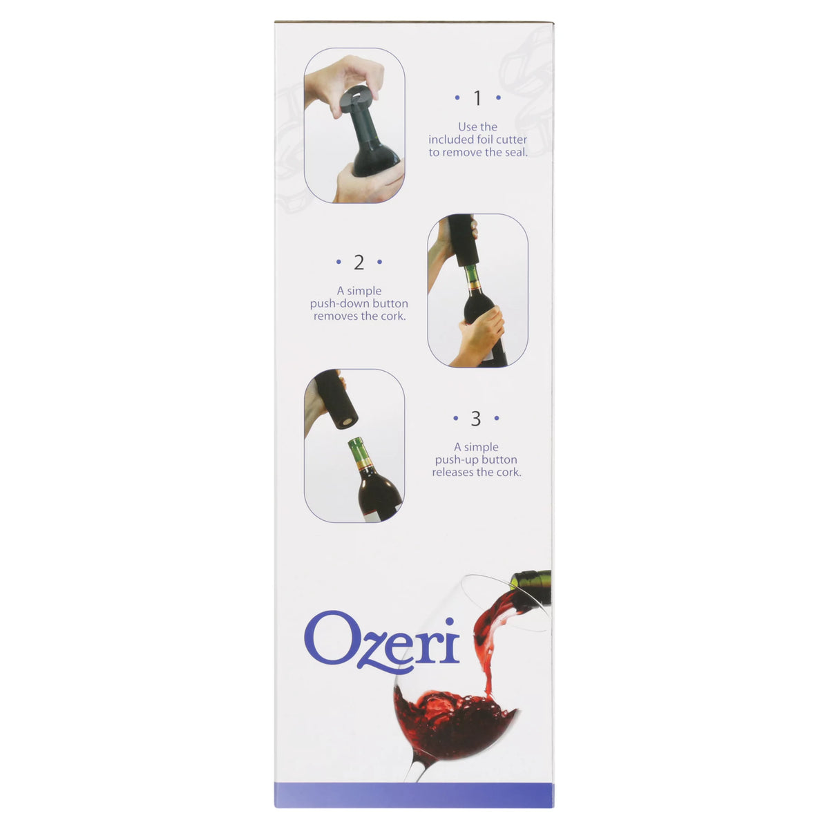 Electric Wine Bottle Opener with Wine Pourer, Stopper, Foil Cutter and Recharging Stand N8801