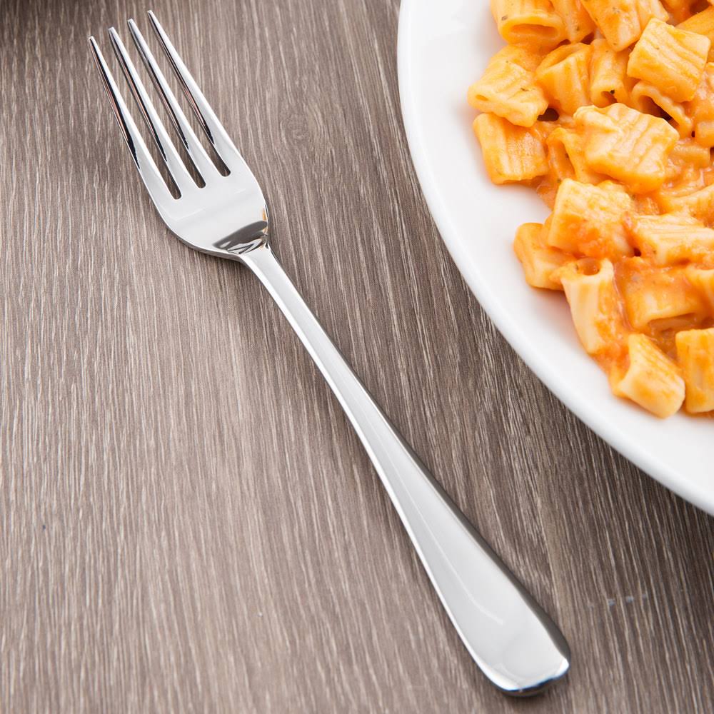 18/0 Stainless Steel Heavy Weight Dessert Fork - 36/Case E310394