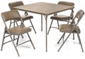 Navy Vinyl Folding Card Table and Chair Set (5pc) G14467