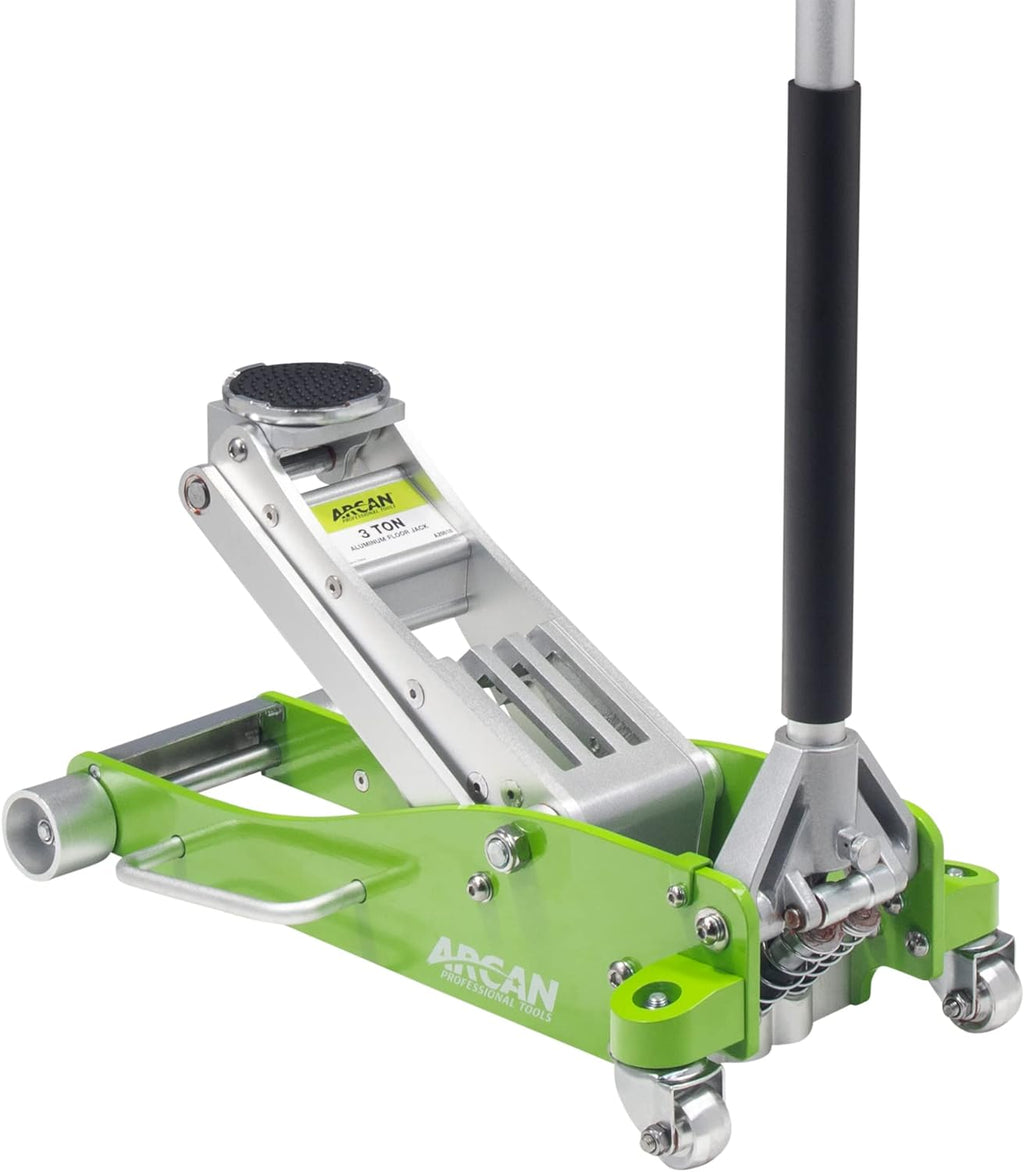 3-Ton Quick Rise Aluminum Floor Jack with Dual Pump Pistons & Reinforced Lifting Arm O783525