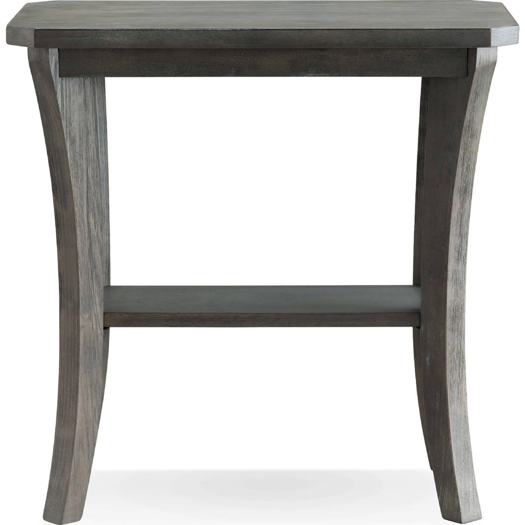 Rustic Wire Brushed Driftwood Narrow End Table S671931