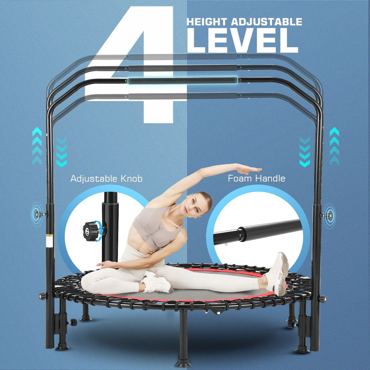 40 Foldable Mini Trampoline with Bungees M7276