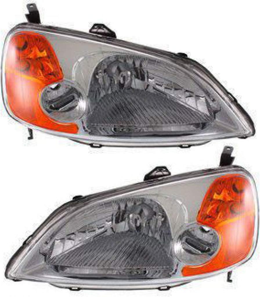Headlight Assembly 2003 Driver Side with Bulbs D79994