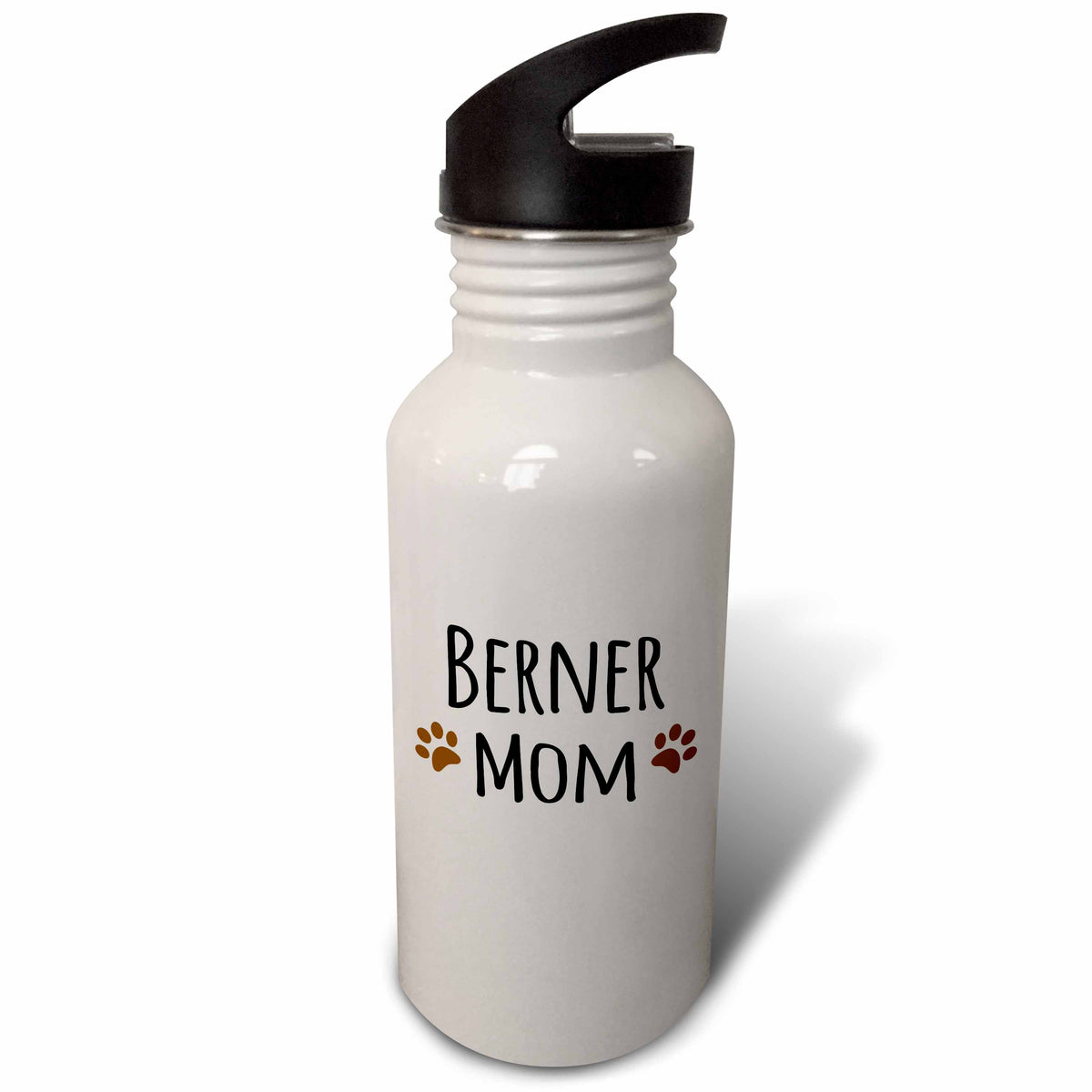 Brown Muddy Paw Prints 21 oz Sports Water Bottle X632