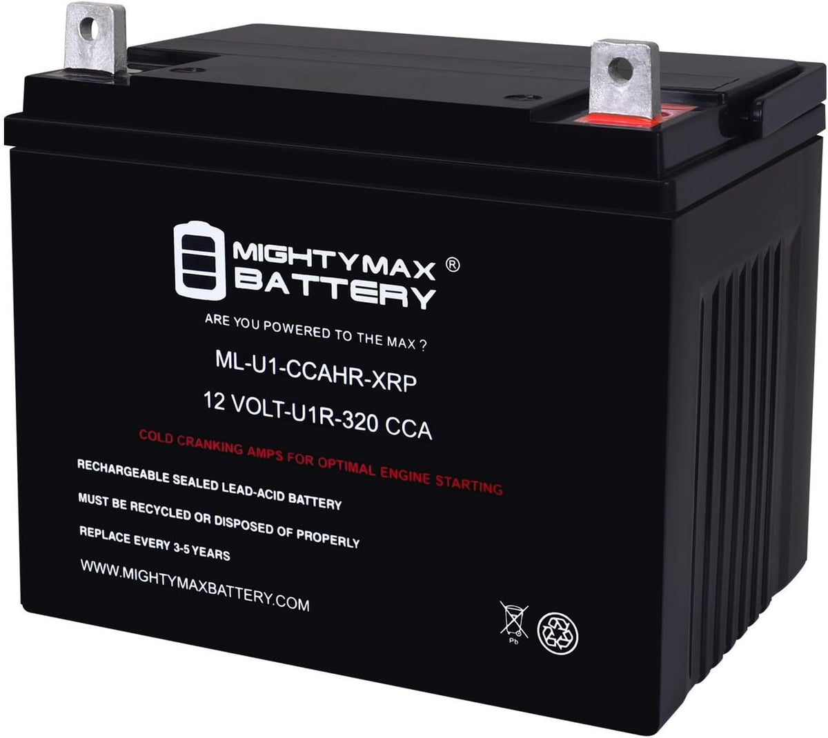 12V 320CCA Replacement Battery R20608