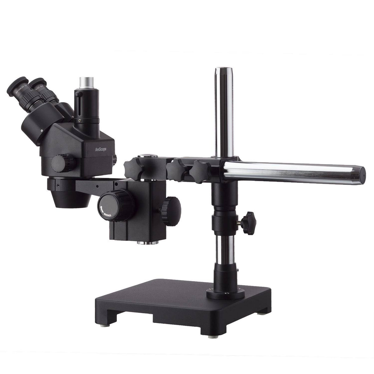 Black Trinocular Stereo Zoom Microscope with 80-LED Ring Light H87176