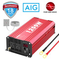 1200W Pure Sine Wave Power Inverter DC 12V to AC 120V with Remote Control USB Port LED Display N10625