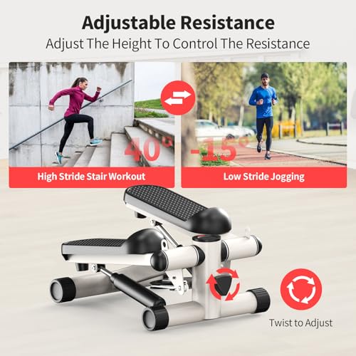 2-in-1 Stepper Machine with Resistance Bands E6828