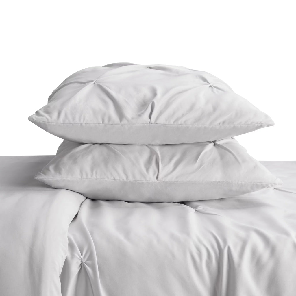 Gray King 3-Piece Pleated Duvet Set H630343