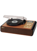 3-Speed Turntable with Radio, Cassette Player & Built-in Speakers Q768