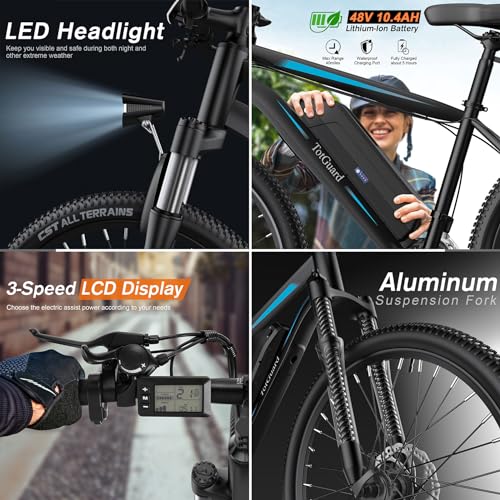 27.5" 500W Electric Mountain Bike with 48V 499WH Removable Lithium Battery Y9031