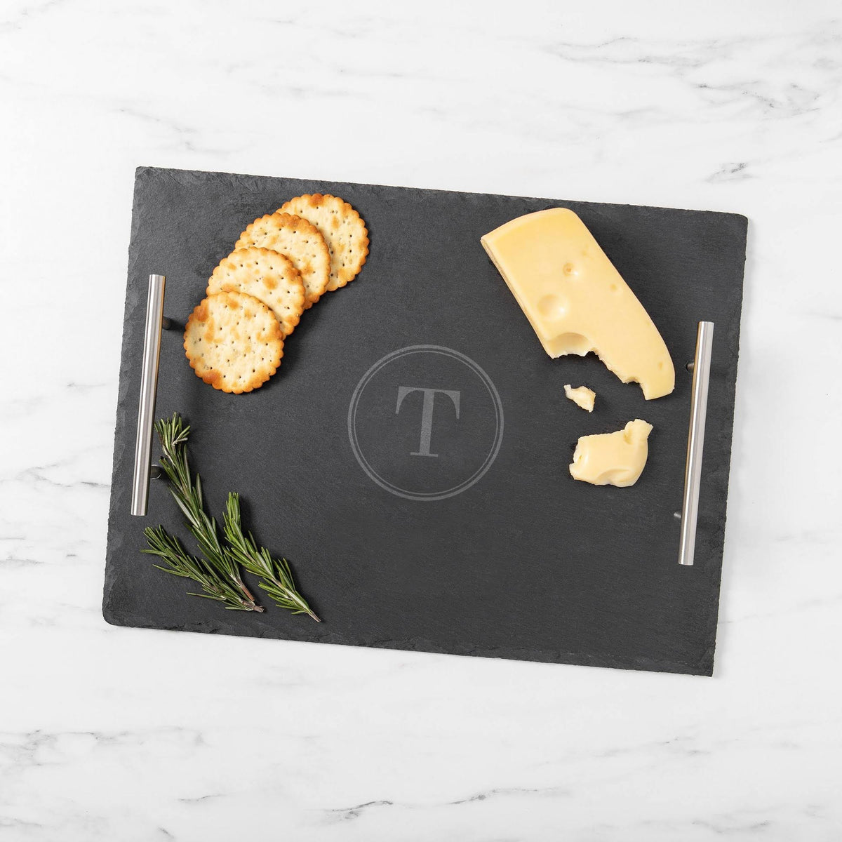 Personalized Tray with Metal Handles D428735