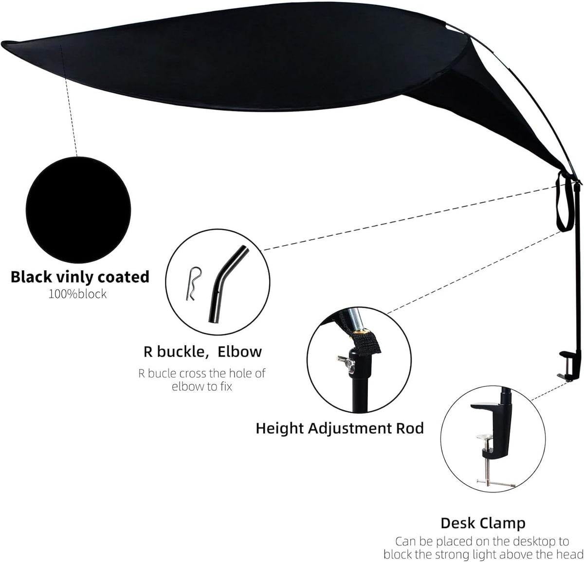 47" Diam Round Office Light Cover and Desk Shade W64900