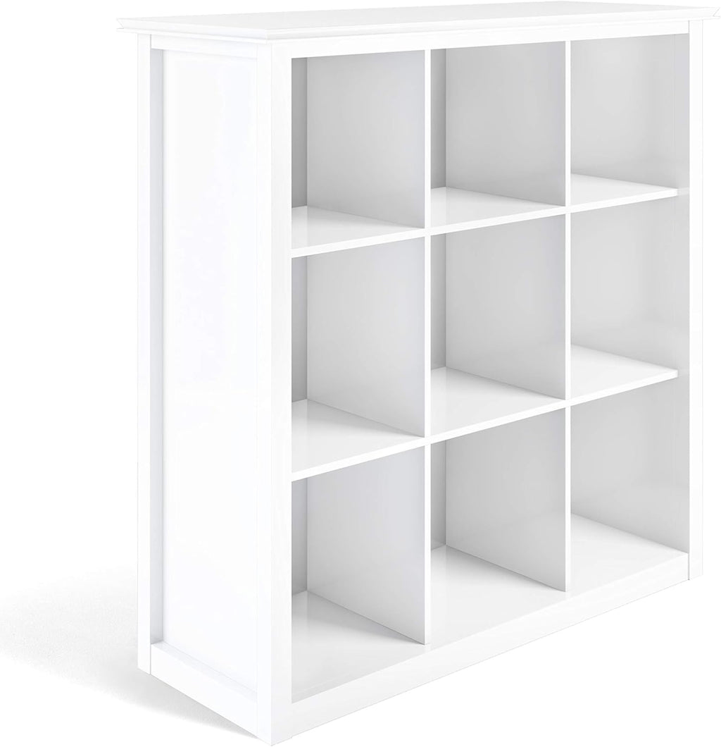 9 Cube Solid Wood Bookcase in Russet Brown P983050